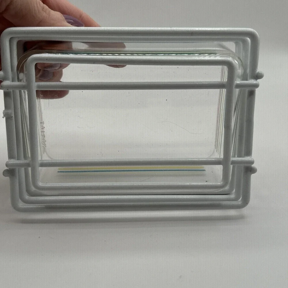 Vintage 80s Case Buffet Ware Acrylic Serving Trays Striped Color Napkins Set